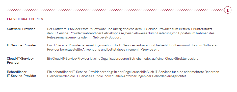 Cloud in Behörden Providerkategorien